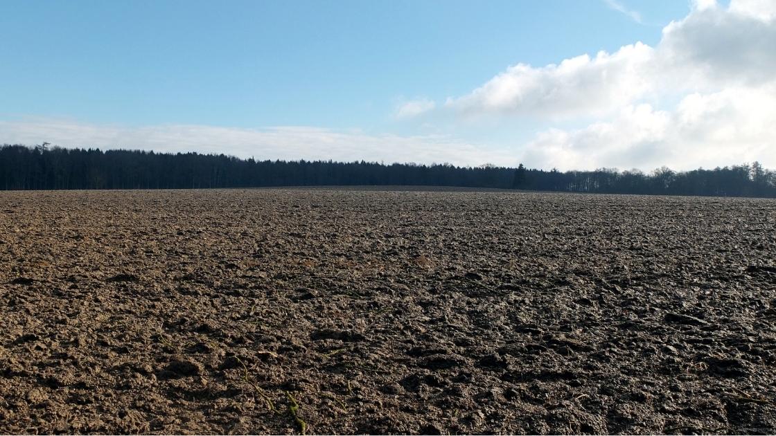 A field of topsoil