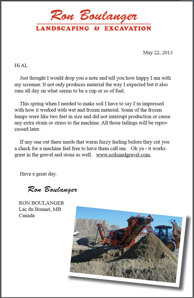 Testimonial from Ron Boulanger